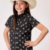 Girl's Roper Aztec Western Short Sleeve Shirt