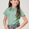 Girl's Roper Light Blue Denim Western Blouse -Way Out West Trading Shop 0308105922037a
