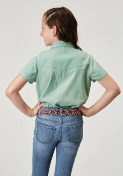 Girl's Roper Light Blue Denim Western Blouse 7 Girl's Roper Light Blue Denim Western Blouse -Way Out West Trading Shop 0308105922037c
