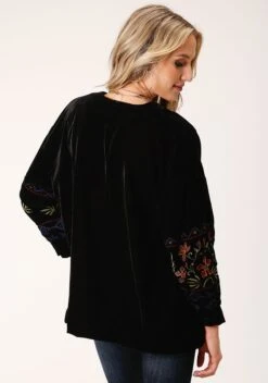 ROPER 1421 BLACK VELVET OPEN FRT JACKET -Way Out West Trading Shop 0309605651044c