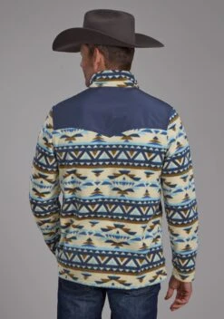 Men's Roper Navy Aztec Pull Over -Way Out West Trading Shop 0309706926101c