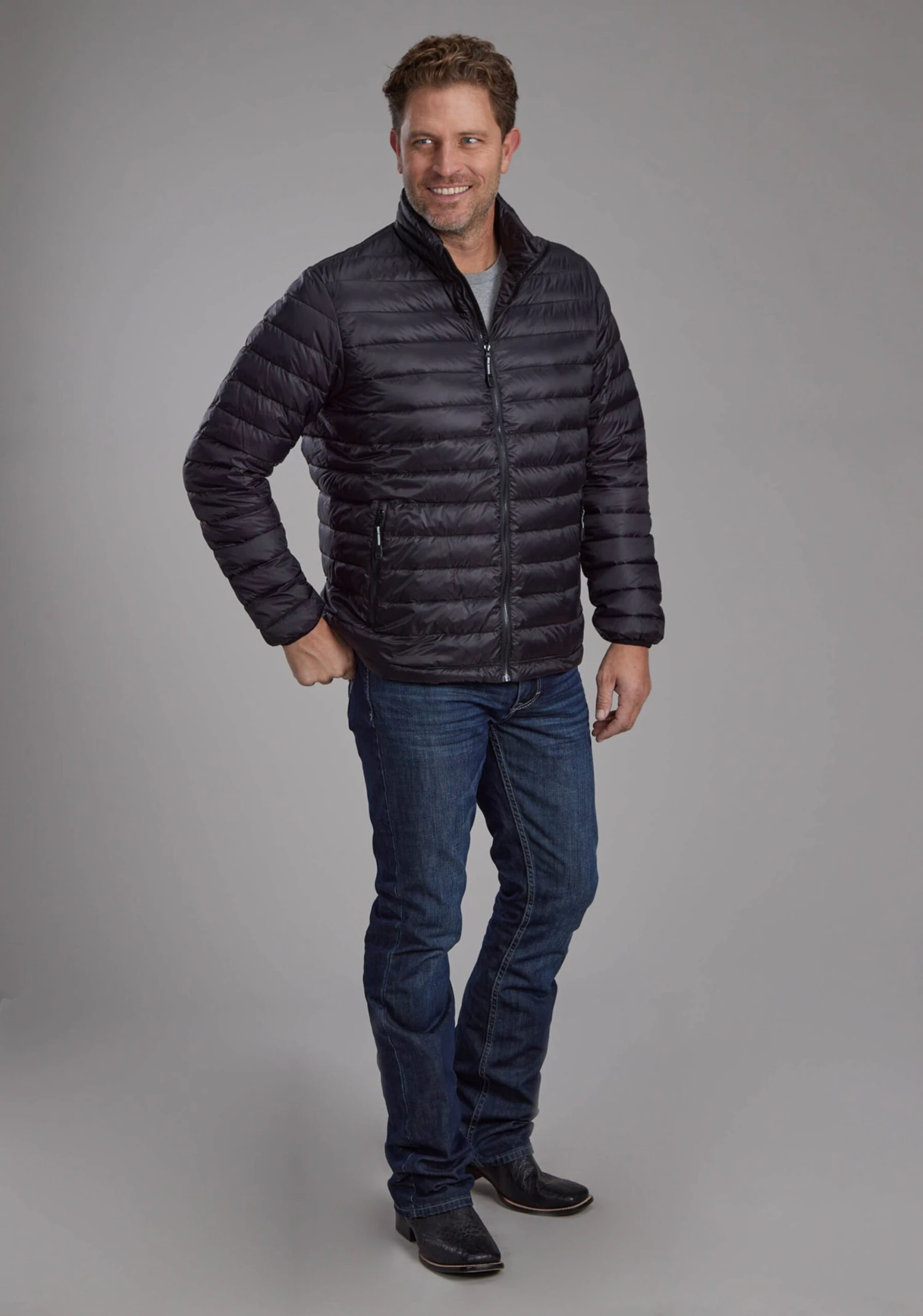 Men's Roper Black Parachute Jacket 4 Men's Roper Black Parachute Jacket - Image 2