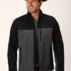 ROPER 1642 GY/BL COMBO SOFT SHELL JACKET -Way Out West Trading Shop 0309707800619a