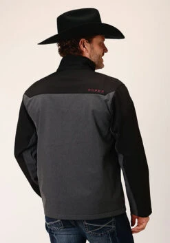 ROPER 1642 GY/BL COMBO SOFT SHELL JACKET -Way Out West Trading Shop 0309707800619c