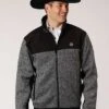 ROPER 00915 HEATHERED CHARCOAL SWEATER KNIT -Way Out West Trading Shop 0309707946152a