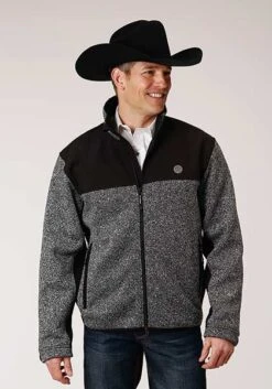 ROPER 00915 HEATHERED CHARCOAL SWEATER KNIT