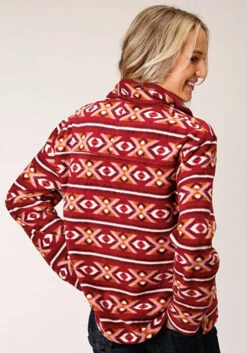 ROPER 1350 BERRY AZTEC PRT FLEECE -Way Out West Trading Shop 0309802506165c