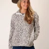 ROPER 1816 SNOW LEOPARD PRT FLEECE -Way Out West Trading Shop 0309802506182a