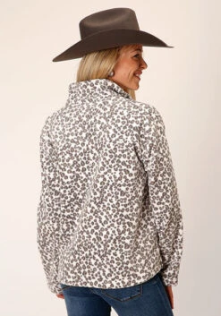 ROPER 1816 SNOW LEOPARD PRT FLEECE -Way Out West Trading Shop 0309802506182c