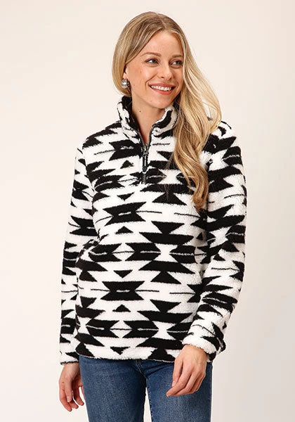 ROPER 1820 BLK/WH AZTEC POLAR FLEECE 3 ROPER 1820 BLK/WH AZTEC POLAR FLEECE