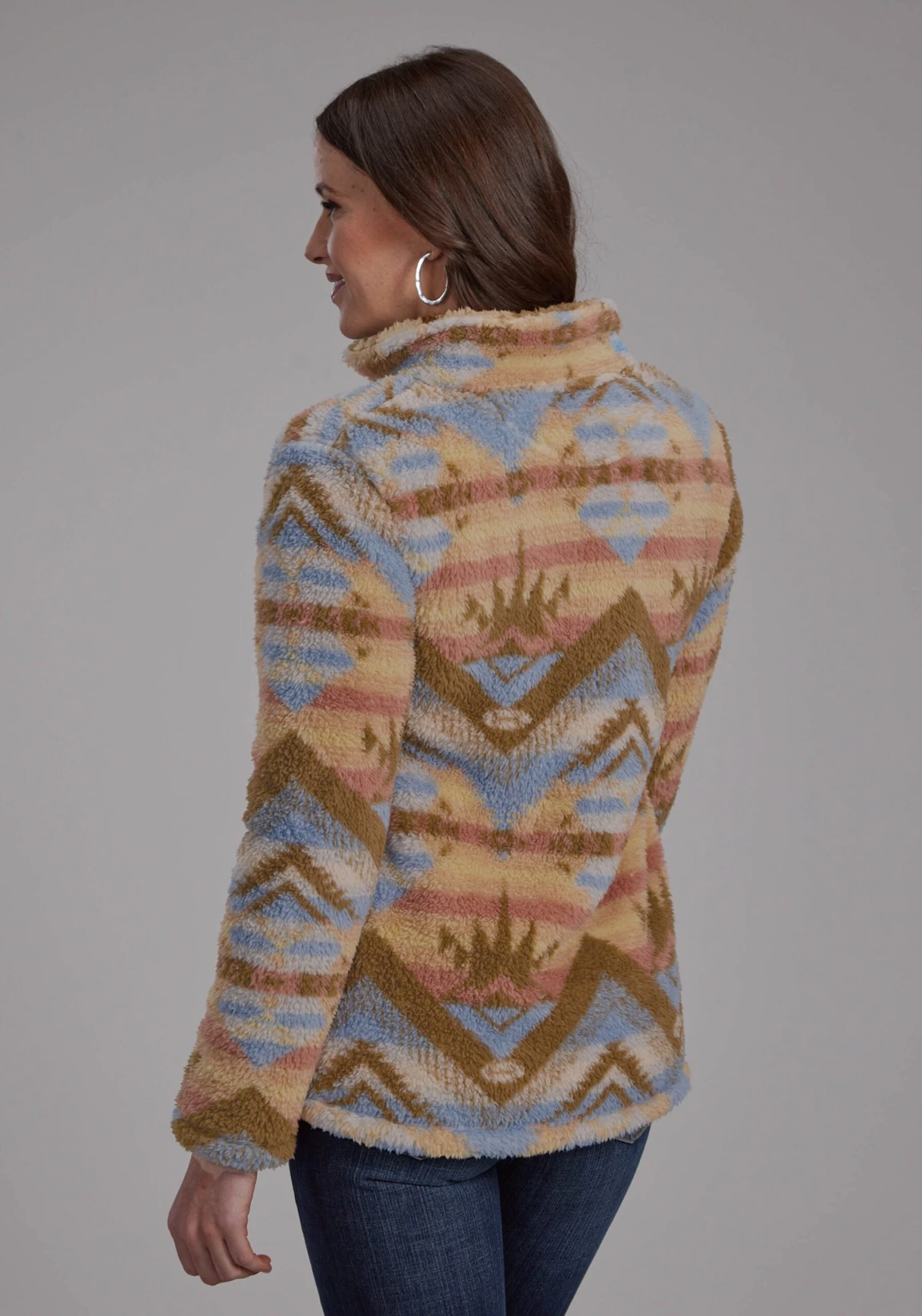 Women's Roper Brown Aztec Pull Over 5 Women's Roper Brown Aztec Pull Over - Image 3