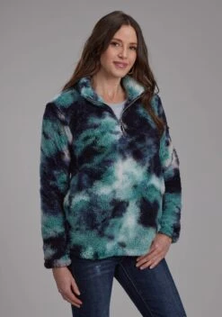 Women's Roper Blue Tie Dye Pull Over