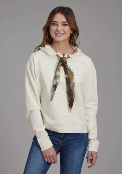 Women's Roper Cream Cotton Hoodie