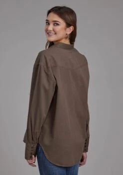 Women's Roper Brown Western Shirt Jacket 7 Women's Roper Brown Western Shirt Jacket -Way Out West Trading Shop 0309805926111c
