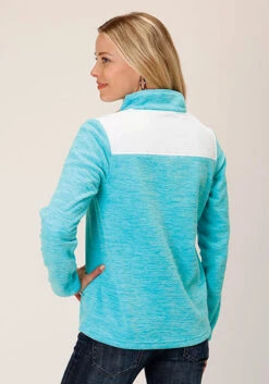 ROPER 1739 HTHR TURQ MICRO FLEECE -Way Out West Trading Shop 0309806926169c