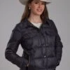 Women's Roper Black Parachute Shirt Jacket 2 Women's Roper Black Parachute Shirt Jacket -Way Out West Trading Shop 0309806936003a