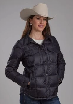 Women's Roper Black Parachute Shirt Jacket
