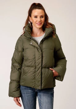 ROPER 1744 WOMEN'S HOODED DOWN PUFFER COAT
