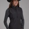 Women's Roper Heathered Charcoal Soft Shell Vest -Way Out West Trading Shop 0309807816009a