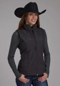 Women's Roper Heathered Charcoal Soft Shell Vest