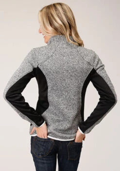 ROPER 1329 SWEATER KNIT JACKET CHARCOAL/BL -Way Out West Trading Shop 0309807946155c