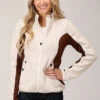 ROPER 1329 SWEATER KNIT JACKET CREAM/TAUPE -Way Out West Trading Shop 0309807946156a