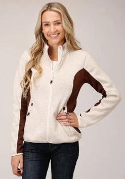 ROPER 1329 SWEATER KNIT JACKET CREAM/TAUPE