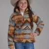 Girl's Roper Brown Aztec Pull Over -Way Out West Trading Shop 0329802506200a