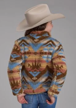 Girl's Roper Brown Aztec Pull Over -Way Out West Trading Shop 0329802506200c