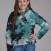 Girl's Roper Blue Tie Dye Pull Over