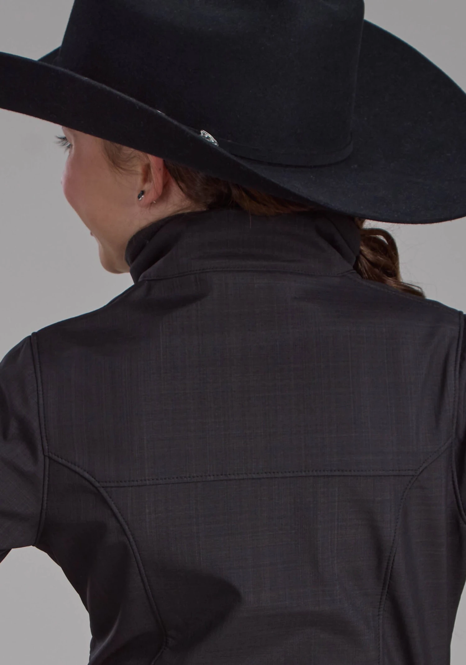 Girl's Roper Charcoaled Heather Soft Shell Jacket 5 Girl's Roper Charcoaled Heather Soft Shell Jacket - Image 3