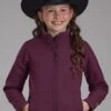 Girl's Roper Wine Soft Shell Jacket -Way Out West Trading Shop 0329807806012a