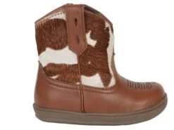 Roper "Cowbabies" Brown Infant Boot W/ Cow Hair-On Shaft