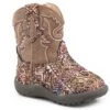 Roper "Cowbabies" Brown Southwest Glitter Infant Boot 2 Roper "Cowbabies" Brown Southwest Glitter Infant Boot -Way Out West Trading Shop 0901612252986