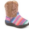 Roper "Cowbabies" Pink Serape Infant Boot W/ Glitter Infant Boot -Way Out West Trading Shop 0901619013115