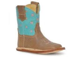 Roper "Cowbabies" Burnished Brown Infant Boot W/ Embroidered Stars