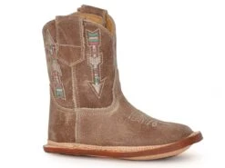 Roper "Cowbabies" Vintage Brown Infant Boot W/ Arrows Design