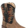 Boys Roper Tan Faux Leather Toddler Boot W/ Western Stitching -Way Out West Trading Shop 0901719002992