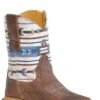 Boys Roper Burnished Tan Square Toe Toddler Boot W/ Native Design -Way Out West Trading Shop 0901770238424