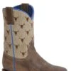 Boys Roper Vintage Brown Square Toe Boot W/ Steer Head Pattern -Way Out West Trading Shop 0901870228402