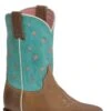 Girls Roper Burnished Brown Square Toe Boot W/ Embroidered Stars -Way Out West Trading Shop 0901870228405