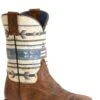 Boys Roper Burnish Tan Square Toe Boot W/ Native Design -Way Out West Trading Shop 0901870228424