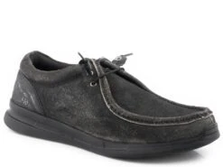 Men's Roper Black Suede Leather Chukka