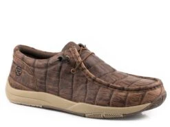 Men's Roper Brown Caiman Stamped Leather Chukka
