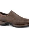 Men's Roper Brown Square Toe Slip-On Shoe -Way Out West Trading Shop 0902016852458