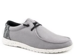 ROPER GREY CANVAS WITH MULTI COLORED HEEL