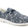 ROPER NAVY AND BEIGE AZTEC FABRIC UPPER -Way Out West Trading Shop 0902117932974