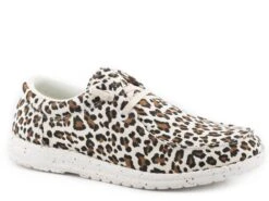 ROPER CREME LEOPARD CANVAS UPPER