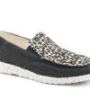 ROPER BLACK CANVAS WITH LEOPARD VAMP -Way Out West Trading Shop 0902117942978