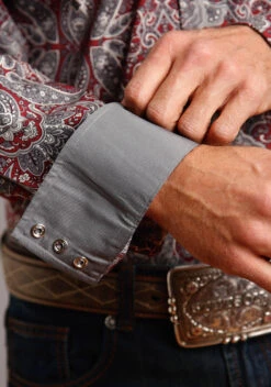 Stetson Medallion Paisley Long Sleeve Snap -Way Out West Trading Shop 1100104250366c